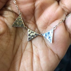Authentic Silpada silver triangle necklace